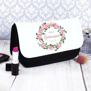 Personalised Floral Cosmetic bag